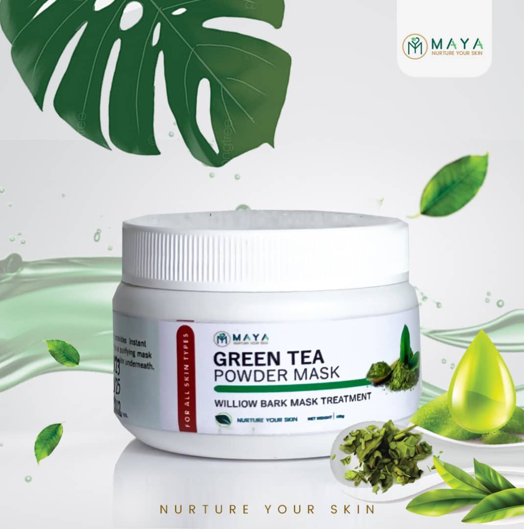 GREEN TEA POWDER MASK - My Maya Organics